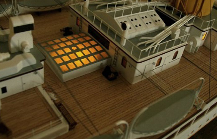 Brücke und Kommandobereich des Titanic-Modells